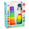 LEAN TOYS Zestaw gumowych klocków Wieża Rakieta Kosmonauta Kolorowe 11 szt.