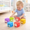 LEAN TOYS Zestaw miękkich gumowych klocków edukacyjnych Zwierzątka Kolorowe 6 szt.