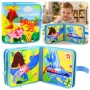 LEAN TOYS 3D Felt Sensory Educational Book Dinosaurs
