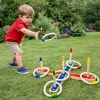 LEAN TOYS Drewniana Gra w Rzucanie Pierścieniami Gra Zręcznościowa Rodzinna z Punktacją
