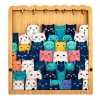 LEAN TOYS Drewniane Puzzle Kocięta Edukacyjne Puzzle Ramka Torba 62 szt.