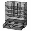 LEAN TOYS Metalowy Organizer Biurkowy na Długopisy i Akcesoria, Czarny