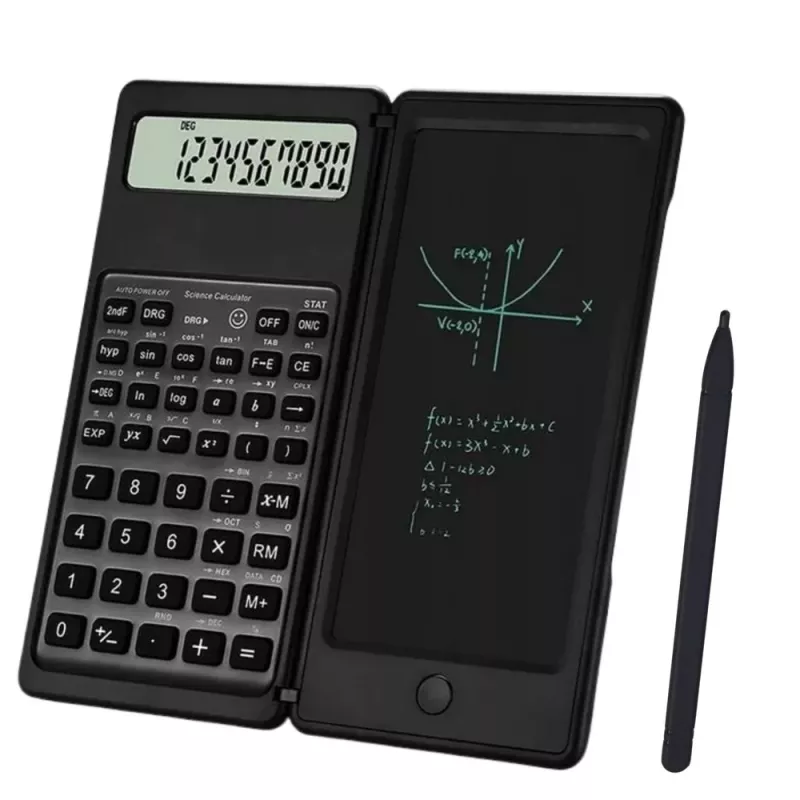 Kalkulator naukowy LEAN z wyświetlaczem LCD, tabletem graficznym, rysikiem, 10 cyfr