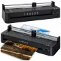 LEAN 3-w-1 Laminator z zgrzewarką i gilotyną do dokumentów A3, zdjęć, czarny