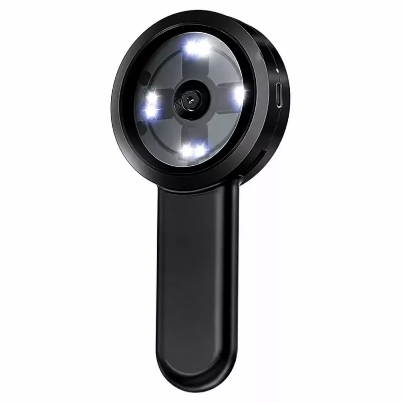 LEAN TOYS Przenośny Cyfrowy Mikroskop Ręczny HD 100x Kamera Ekran IPS 8 LED