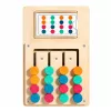 LEAN TOYS Drewniana Gra Logiczna Dopasowywanie Kolorów Puzzle z Wzorami 12szt