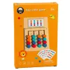 LEAN TOYS Drewniana Gra Logiczna Dopasowywanie Kolorów Puzzle z Wzorami 12szt
