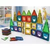 LEAN TOYS Zestaw Magnetycznych Klocków Konstrukcyjnych 3D Okna Kolorowe Panele 56 szt.