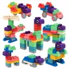 LEAN TOYS Miękkie sensoryczne klocki silikonowe Kolorowe 80 szt.