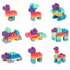 LEAN TOYS Miękkie Sensoryczne Klocki Konstrukcyjne w Torbie dla Dzieci, Kolorowe, 30 szt.