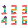 LEAN TOYS Miękkie Sensoryczne Klocki Konstrukcyjne w Torbie dla Dzieci, Kolorowe, 30 szt.