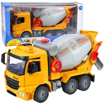 LEAN TOYS Betoniarka Budowlana z Obrotowym Bębnem Światła Dźwięki