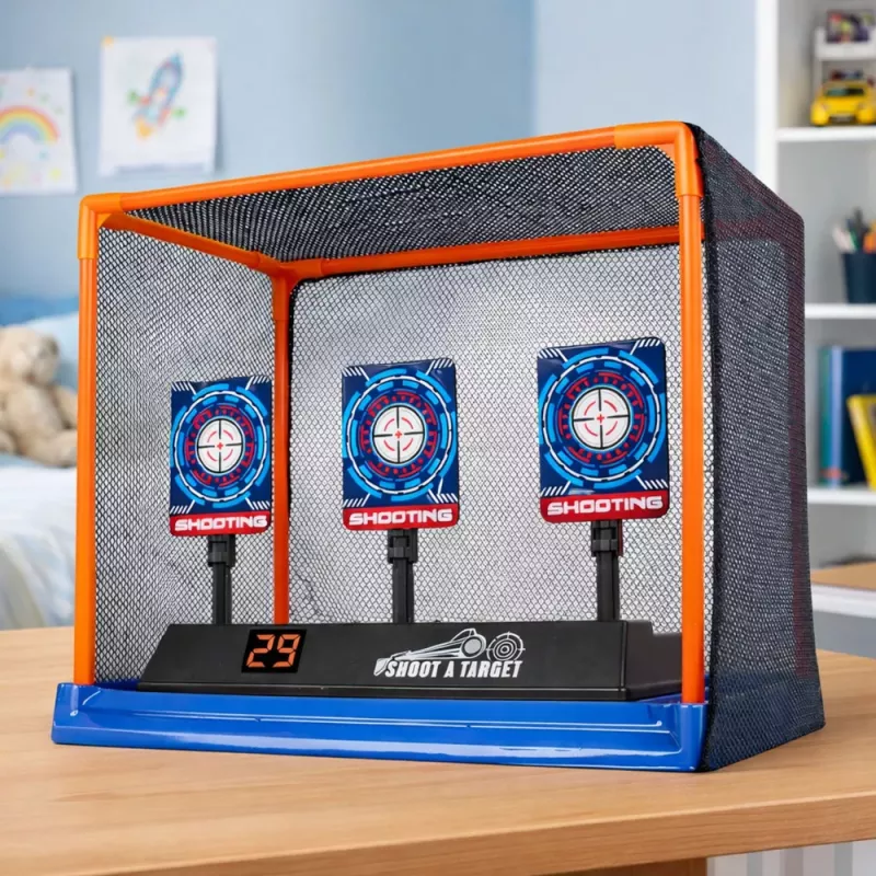 LEAN TOYS Elektroniczna tarcza strzelecka z cyfrowym licznikiem LCD i ruchomymi celami