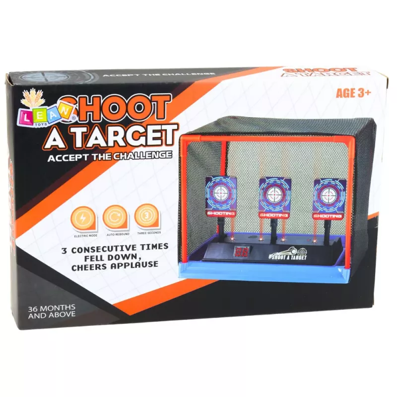 LEAN TOYS Elektroniczna tarcza strzelecka z cyfrowym licznikiem LCD i ruchomymi celami