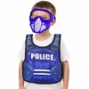 LEAN TOYS Zestaw policyjny Kamizelka Karabin Maska Walkie-talkie Akcesoria