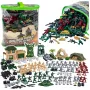 LEAN TOYS Zestaw wojskowy baza wojskowa figurki żołnierze pojazdy duży zestaw 300 szt.
