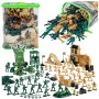 LEAN TOYS Military Base Figures Soldiers Vehicles Large Military Set 400 pcs