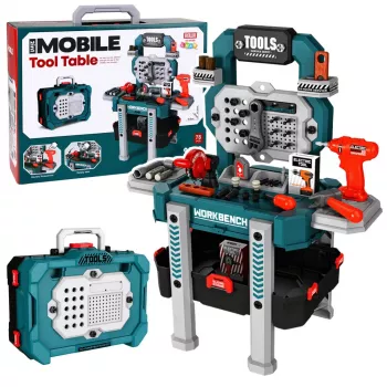LEAN TOYS DIY Set 2-in-1 Tool Table Suitcase Workshop Screwdriver 78 pcs.