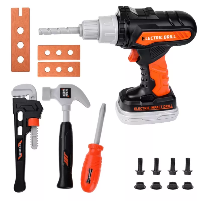 LEAN TOYS Zestaw narzędzi DIY w torbie Wiertarka i Wkrętarka 25 szt.