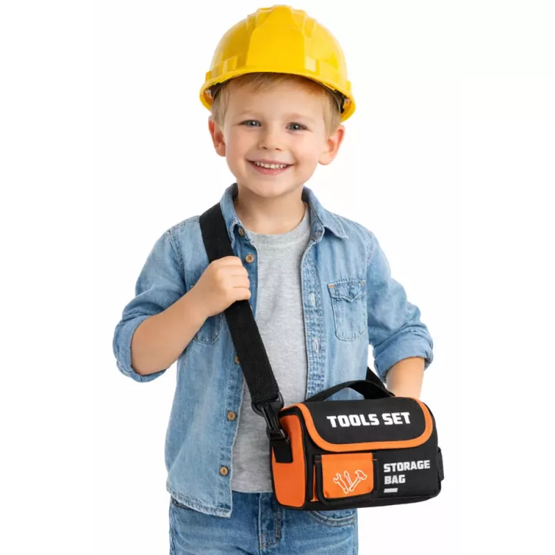 LEAN TOYS Zestaw narzędzi DIY w torbie Wiertarka i Wkrętarka 25 szt.