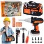 LEAN TOYS Zestaw narzędzi DIY w torbie Wiertarka i Wkrętarka 25 szt.