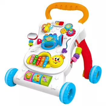 LEAN TOYS Pchacz z panelem interaktywnym muzycznym 3w1 Dźwięki