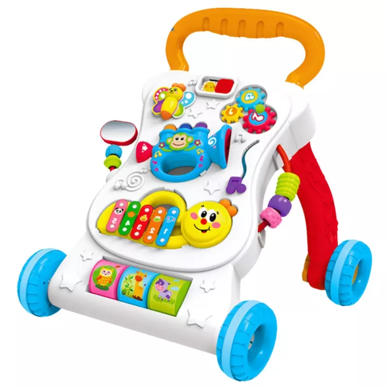 LEAN TOYS Pchacz z panelem interaktywnym muzycznym 3w1 Dźwięki
