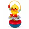 LEAN TOYS Wanka Stand Up Duck Edukacyjna Grzechotka Interaktywna z Dźwiękami Żółta