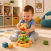 LEAN TOYS Interaktywny Bączek Żyrafa z Wirującymi Piłeczkami dla Niemowląt