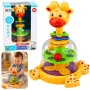 LEAN TOYS Interaktywny Bączek Żyrafa z Wirującymi Piłeczkami dla Niemowląt