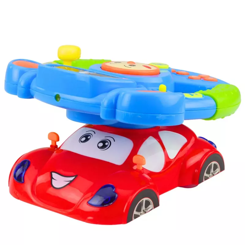 LEAN TOYS Edukacyjny Interaktywny Muzyczny Symulator Kierownicy z Projektorem
