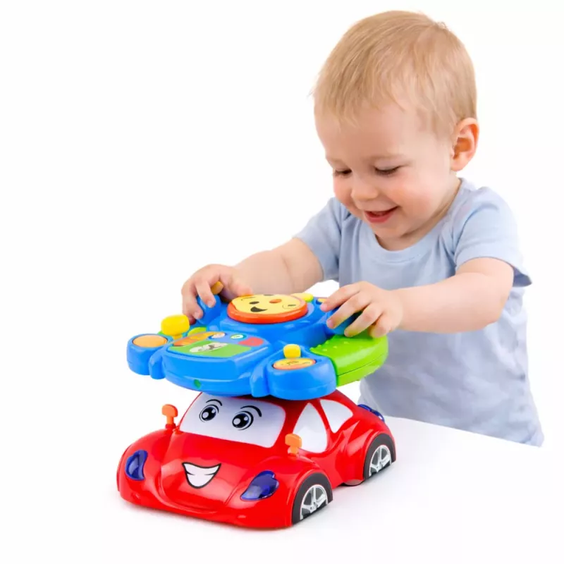 LEAN TOYS Edukacyjny Interaktywny Muzyczny Symulator Kierownicy z Projektorem
