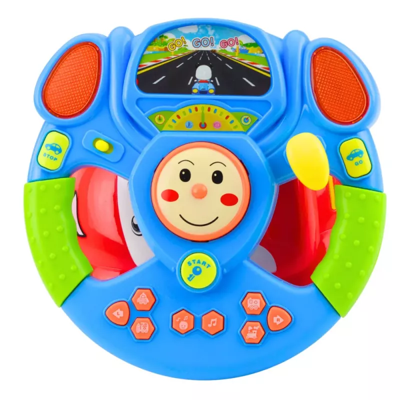 LEAN TOYS Edukacyjny Interaktywny Muzyczny Symulator Kierownicy z Projektorem