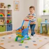 LEAN TOYS Duży wózek sklepowy dla dzieci z akcesoriami Niebieski 52cm 46 szt.