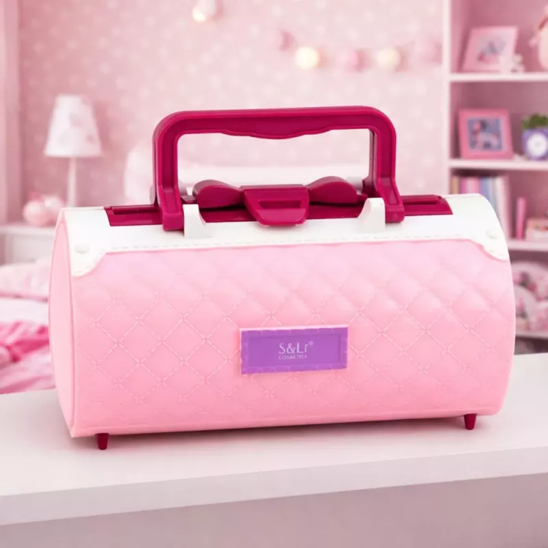 LEAN TOYS Beauty Set do Makijażu i Paznokci Kosmetyki Cienie do Powiek Lakiery do Paznokci Walizka