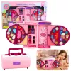 LEAN TOYS Beauty Set do Makijażu i Paznokci Kosmetyki Cienie do Powiek Lakiery do Paznokci Walizka