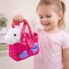LEAN TOYS Pluszowy Jednorożec w Torbie, Biały, 25 cm