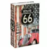 LEAN TOYS Sejf w Kształcie Książki z Kluczem Mała Kasetka Route 66 Duży