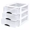 LEAN Multifunctional Organizer 3 Drawers Plastic Container White