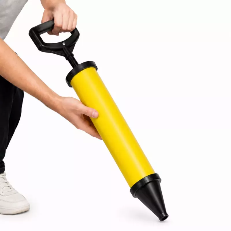 Pompa do fugowania LEAN, wyciskarka budowlana do silikonu i mas betonowych, 4 końcówki, 60 cm