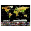 LEAN World Map Scratch Poster dla Podróżników 82 x 59 cm