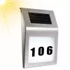 LEAN Solar LED Wall Lamp z podświetleniem numeru domu, stal nierdzewna