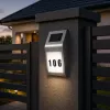 LEAN Solar LED Wall Lamp z podświetleniem numeru domu, stal nierdzewna