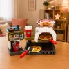 Zestaw Pizzeria LEAN TOYS z piekarnikiem do pizzy, ekspresem do kawy i akcesoriami
