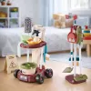 LEAN TOYS Zestaw Sprzątający dla Dzieci z Wózkiem, Mopem, Wiaderkiem i Odkurzaczem, 26 elementów