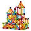 LEAN TOYS Zestaw magnetycznych klocków konstrukcyjnych Kreatywne kolorowe 166 szt.