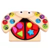 LEAN TOYS Drewniana gra w łapanie biedronek Edukacyjna układanka Sorter biedronek