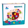LEAN TOYS Drewniana gra w łapanie biedronek Edukacyjna układanka Sorter biedronek