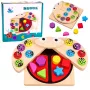 LEAN TOYS Drewniana gra w łapanie biedronek Edukacyjna układanka Sorter biedronek