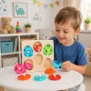 LEAN TOYS Drewniane Puzzle Dinozaury w Jajkach Edukacyjna Gra Pamięciowa
